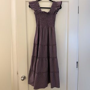 NWT Hill House Purple Jacquard Nap Dress XS